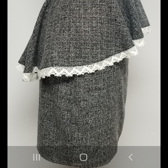 Handmade Grey Peplum Top & Skirt - Picture 2 of 3